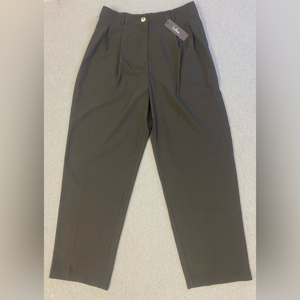 Lulu's Sophisticated Company Black Straight Leg Women's Trouser Pants